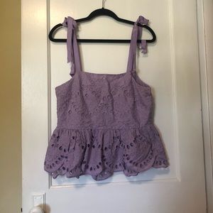 JCrew Cropped Flutter Top